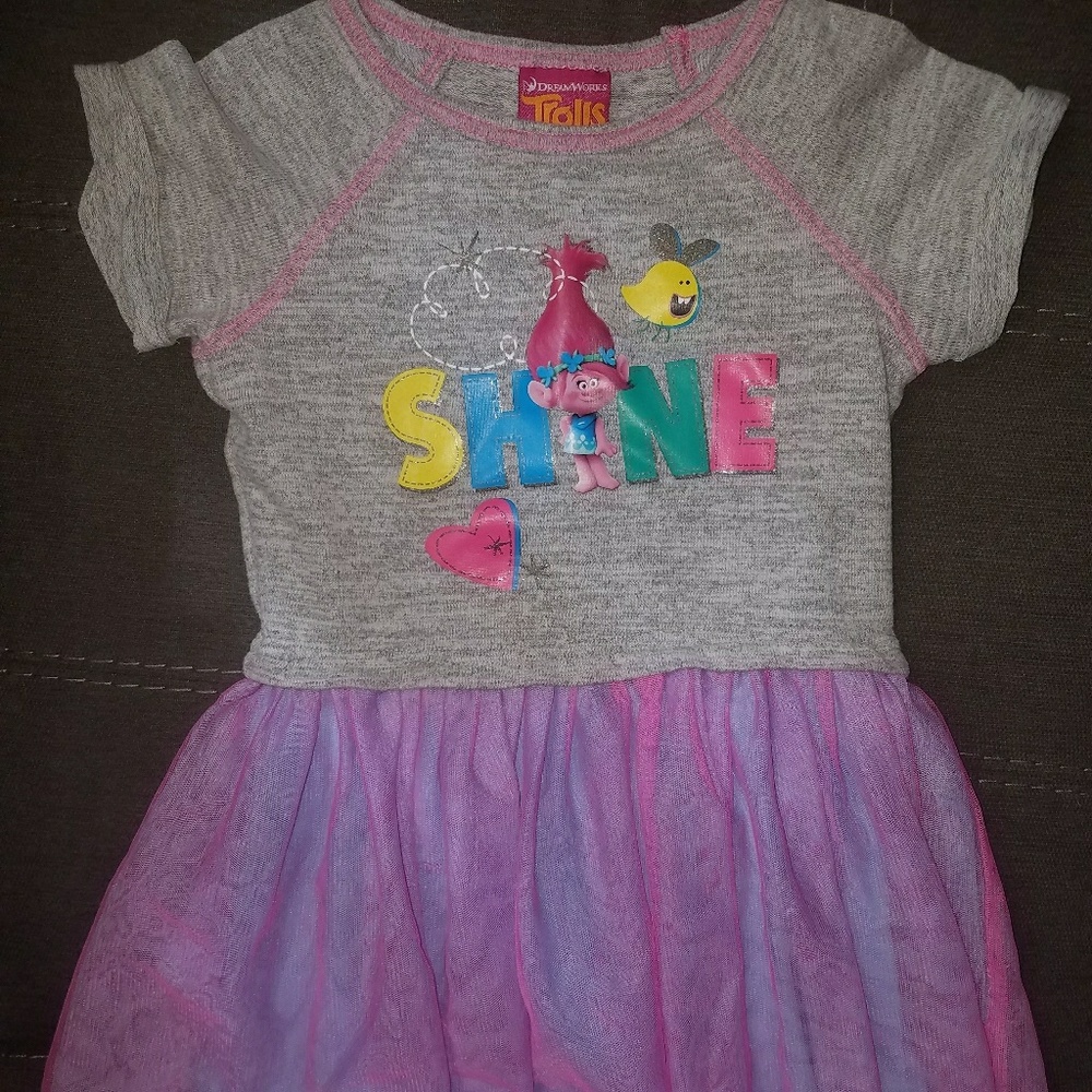 Trolls dress size 5t